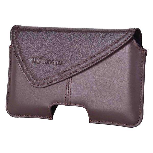 Swan U.P renoma 皮革智慧型手機側蓋袋 20110 巧克力 1 件（直送）