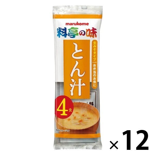 生味噌湯 餐廳風味Tonjiru 1套（1袋（4份）x 12）Marukome
