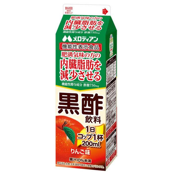Melodian【冷藏】黑醋飲料蘋果口味食品功能聲稱1000ml x 6瓶4902390724336 1組（1000ml x 6瓶（直送）