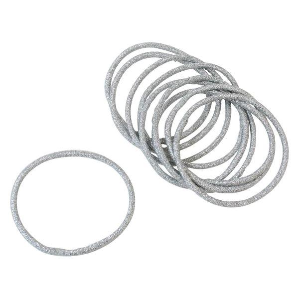 Nippon Chuko Ring 橡膠金屬片 10 件 中型 (φ3mm x 5cm) 銀色 F10-RMS 1 套（5 袋）（直送）