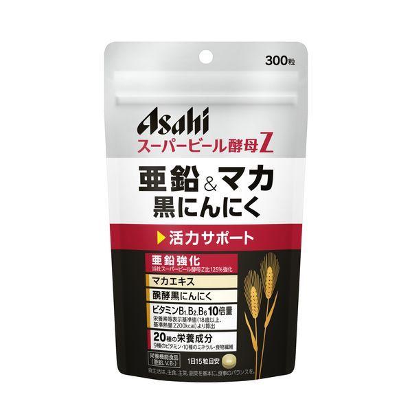 超級啤酒酵母 Z 鋅和瑪卡黑蒜 300 粒 1 袋朝日集團食品補充劑