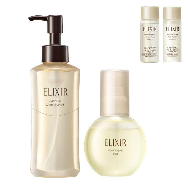 首次套裝 Elixir 熱潔面凝膠/光澤噴霧含乳液/乳液 資生堂