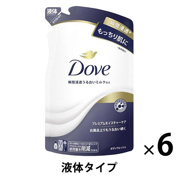 Dove 沐浴露（沐浴露）高級保濕護理補充裝 6 個 330g [液體型]