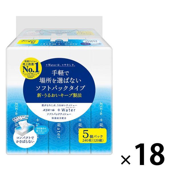 衛生紙保濕 120 套 Elleair +Water 軟包紙巾 1 套（5 片 x 18 包）Daio Paper