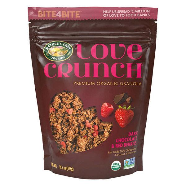 Love Crunch 有機格蘭諾拉麥片黑巧克力和紅漿果 325 克 1 件 Nature's Purse