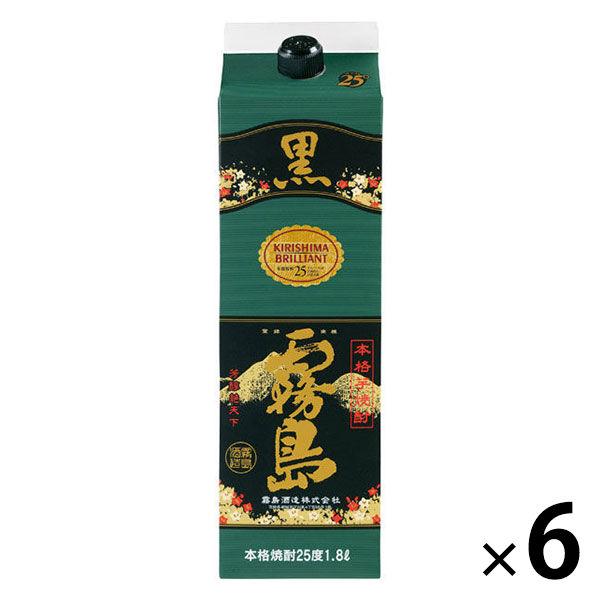 黑切島 25% 1.8L 裝 1 盒（6 瓶） 馬鈴薯燒酒 霧島清酒釀酒廠
