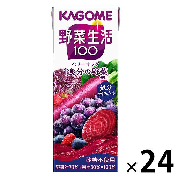 【促銷】【紙包】【蔬菜汁】戈薇野菜生活100莓果沙拉200ml 1盒（24瓶）