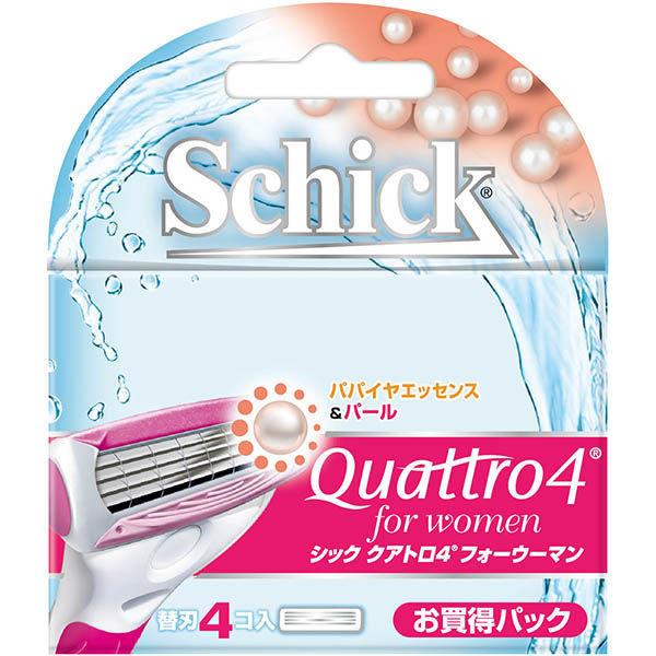 Quattro 4 四位女士替換刀片（4 件）女士刮鬍刀 Schick 暢銷品