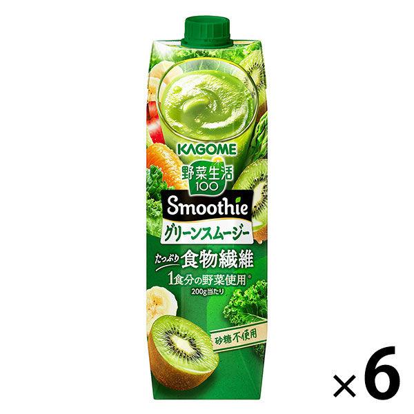 野菜生活 100 Smoothie 綠色 Smoothie 1000g 1盒（6瓶）【蔬菜汁】