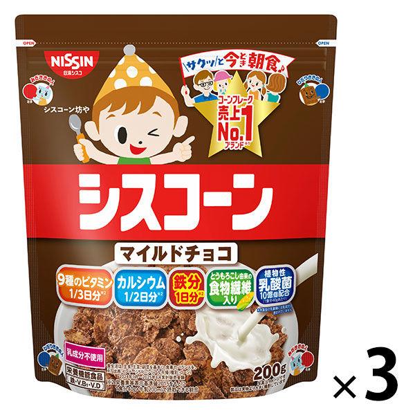 Nissin Cisco Ciscon BIG 溫和巧克力 200 克 3 袋穀物