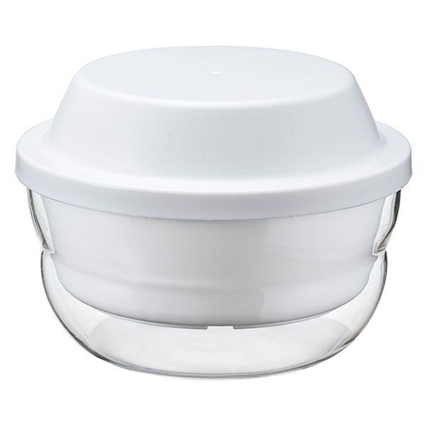 （セール）HARIO （ハリオ） ガラスのレンジ蒸し器 1200ml ホワイト XMK-120-W 1個