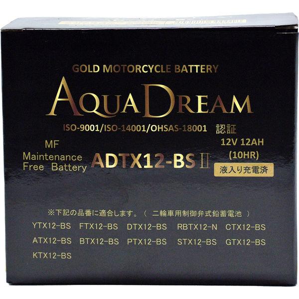 水之夢摩托車電池GOLD摩托車電瓶充液ADTX12-BSII 1顆（直髮）